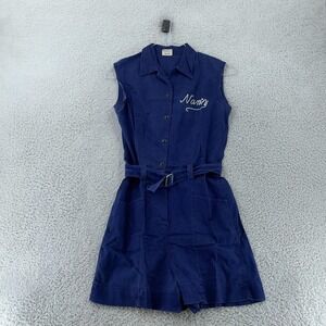 Vintage Moore Gym Suit Dress Small Romper Chainstitch Embroidered Nancy Gibbons